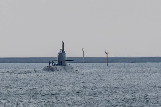 May 5, 2026, Kaohsiung City, Kaohsiung City, Taiwan: Taiwans first indigenous defense submarine the SS-711 Narwhal set sail from Kaohsiung Harbor on Tuesday morning to begin its 7th critical submerged testing phase In a significant display of integrated naval technology the submarine was accompanied by the T-38 Endeavor Manta a domestically developed Unmanned Surface Vessel USV Kaohsiung City Taiwan - ZUMAh198 20260505_zip_h198_010 Copyright: xCheng-ChiaxHuangx