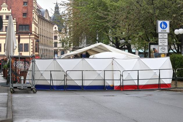 Leipzig, Saxony, Germany, 05 05 2026 After a car drove into a crowd of people on Monday, the Grimmaische Straße crime scene was still cordoned off the following morning Copyright: xdtsxNachrichtenagenturx dts_117607