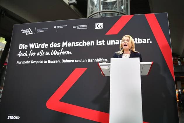 Berlin, Germany, 05 05 2026 Central Station Ministry of Transport and Deutsche Bahn present Respekt campaign Evelyn Palla, CEO of Deutsche Bahn Copyright: xdtsxNachrichtenagenturx dts_117666