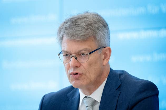Taking office one year ago Review and outlook Berlin, Press conference, Review and outlook, Federal Minister of Transport Patrick Schnieder, Federal Ministry of Transport Berlin Berlin GER