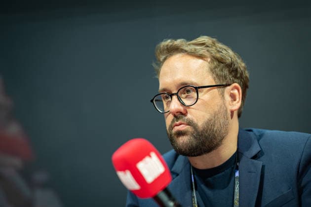 Paul Ronzheimer, journalist and podcaster during the recording of his podcast OMR26 Festival in Hamburg, Hamburg Hamburg Germany Fair