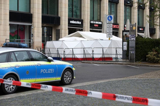 search for traces after amokfart in leipzig Leipzig , 05 05 2036 One day after Jeffrey K drove amok in Grimmaische Straße in Leipzig city center, police are still searching for traces Saxony Germany Copyright: xMatthiasxGränzdörferx