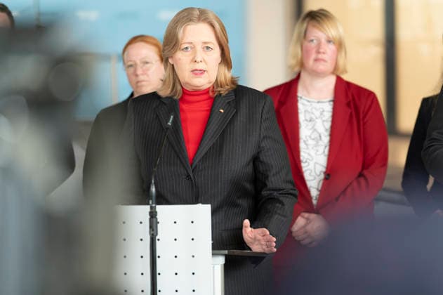 Bärbel Bas EUR, Germany, Berlin 05 05 2026 Press statement before the parliamentary group meeting with Bärbel Bas SPD