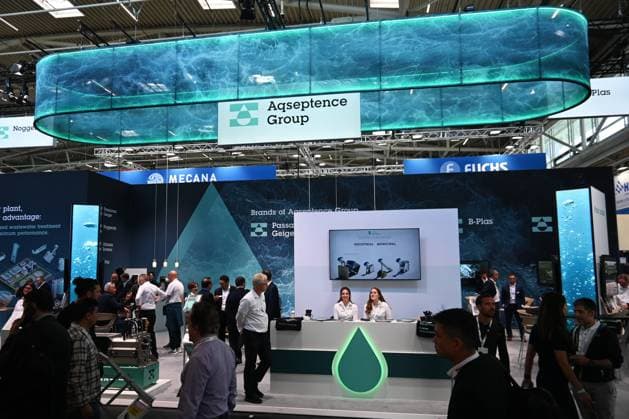 IFAT Munich 2026 is the worlds leading trade fair for water, sewage, waste and raw materials management The trade fair takes place every two years at the exhibition center in Munich Riem Photo booth of Aqseptence Group GmbH