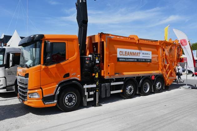 IFAT Munich 2026 is the worlds leading trade fair for water, sewage, waste and raw materials management The trade fair takes place every two years at the exhibition center in Munich Riem Photo Cleanmat Trucks, DAF truck refuse collection vehicle