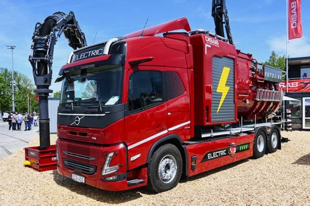 IFAT Munich 2026 is the worlds leading trade fair for water, sewage, waste and raw materials management The trade fair takes place every two years at the exhibition center in Munich Riem Photo booth Disab Vacuum Technology AG, Volvo electric truck with Disab superstructure