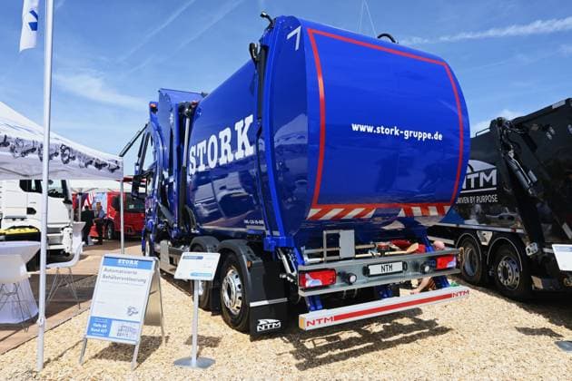 IFAT Munich 2026 is the worlds leading trade fair for water, sewage, waste and raw materials management The trade fair takes place every two years at the exhibition center in Munich Riem Photo Stork Group truck Stork Umweltdienste GmbH