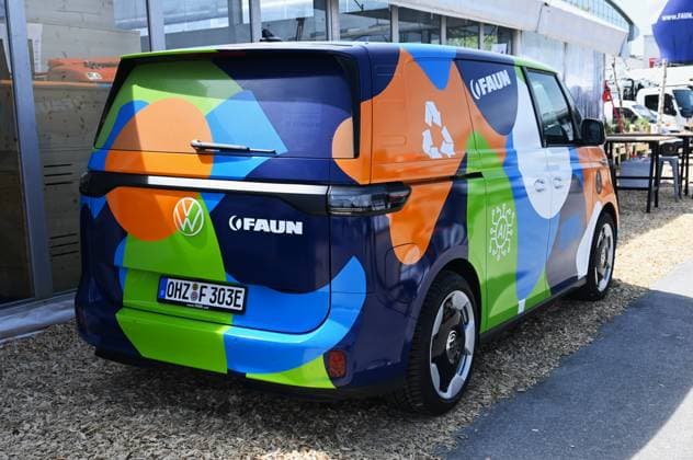 IFAT Munich 2026 is the worlds leading trade fair for water, sewage, waste and raw materials management The trade fair takes place every two years at the exhibition center in Munich Riem Photo VW id Buzz at Fauns stand