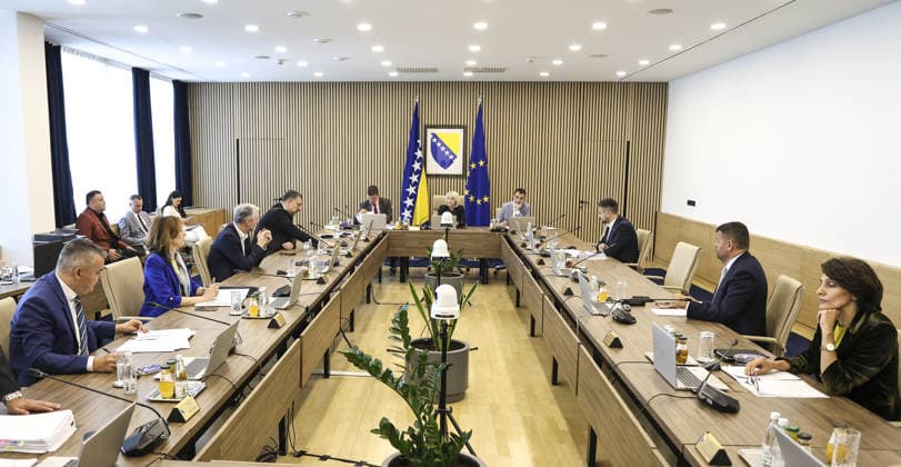 Session of the Council of Ministers of Bosnia and Herzegovina SARAJEVO, BOSNIA AND HERZEGOVINA - MAY 5: The Council of Ministers of Bosnia and Herzegovina convenes for a session in Sarajevo, Bosnia and Herzegovina, on May 5, 2026. Samir Jordamovic Anadolu Sarajevo Bosnia and Herzegovina. Editorial use only. Please get in touch for any other usage.  Copyright: x2026xAnadoluxSamirxJordamovicx