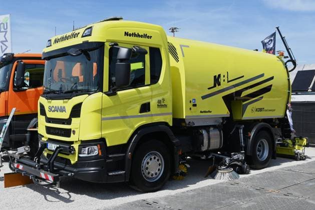 IFAT Munich 2026 is the worlds leading trade fair for water, sewage, waste and raw materials management The trade fair takes place every two years at the exhibition center in Munich Riem Photo Scania truck with Nothhelfer sweeping technology superstructure