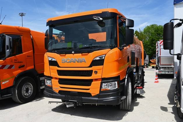 IFAT Munich 2026 is the worlds leading trade fair for water, sewage, waste and raw materials management The trade fair takes place every two years at the exhibition center in Munich Riem Photo Scania truck sweeper