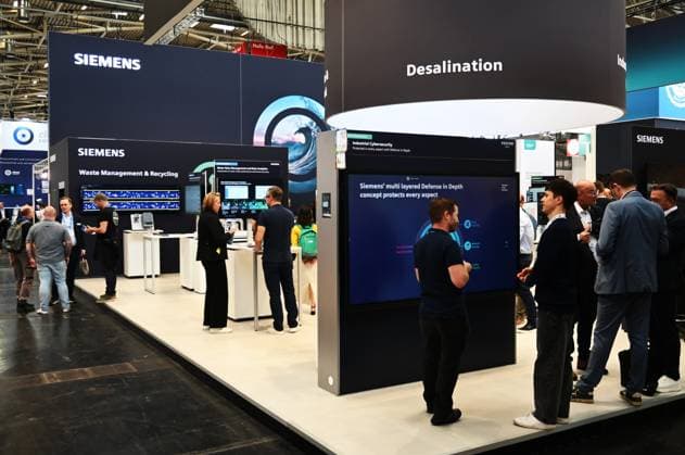 IFAT Munich 2026 is the worlds leading trade fair for water, sewage, waste and raw materials management The trade fair takes place every two years at the exhibition center in Munich Riem Photo of the Siemens AG stand