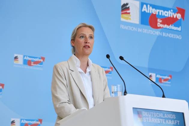 Berlin, Germany, 05 05 2026 German Bundestag AfD parliamentary group meeting Alice Weidel, AfD, gives a press statement Copyright: xdtsxNachrichtenagenturx dts_117795