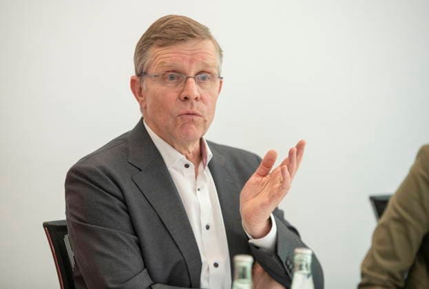 Annual press conference 2026 of the Saar Savings Banks Association on Tuesday 05 05 2026 in Saarbrücken In the picture Dr Christian Molitor, Managing Director of the Saar Savings Banks Association bub