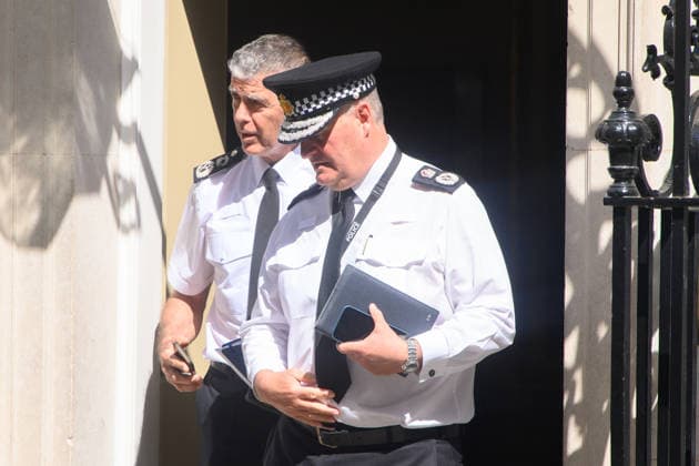 Antisemitism Meeting in Downing Street, London, UK - Tuesday 5 May 2026 Chief Constable Sir Andy Marsh - CEO College of Policing and Stephen Watson - Greater Manchester Police Chief Constable departs an Antisemitism Meeting in Downing Street, London, England, UK on Tuesday 5 May, 2026., Credit:Justin Ng Avalon UK, England, London, Downing Street Copyright: xJustinxNgx xAvalonx 1096687703