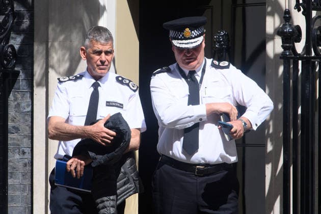 Antisemitism Meeting in Downing Street, London, UK - Tuesday 5 May 2026 Chief Constable Sir Andy Marsh - CEO College of Policing and Stephen Watson - Greater Manchester Police Chief Constable departs an Antisemitism Meeting in Downing Street, London, England, UK on Tuesday 5 May, 2026., Credit:Justin Ng Avalon UK, England, London, Downing Street Copyright: xJustinxNgx xAvalonx 1096687710