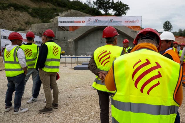 Breakthrough Achieved at Rocchetta Tunnel on Naples Bari Line The breakthrough of the final tunnel face in the Rocchetta Tunnel on the Apice Hirpinia section of the new Naples Bari high-speed and high-capacity line in Apice, Benevento on March, 5 2026. ABP16152 Copyright: xAntonioxBalascox