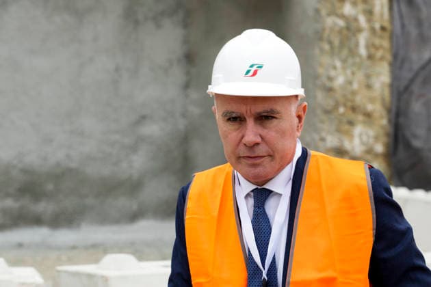 Breakthrough Achieved at Rocchetta Tunnel on Naples Bari Line The breakthrough of the final tunnel face in the Rocchetta Tunnel on the Apice Hirpinia section of the new Naples Bari high-speed and high-capacity line in Apice, Benevento on March, 5 2026. In photo Aldo Isi Chief Executive Officer and General Manager of RFI ABP16323 Copyright: xAntonioxBalascox