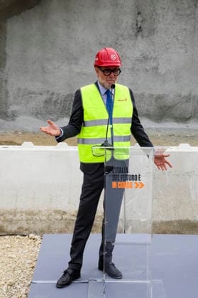 Breakthrough Achieved at Rocchetta Tunnel on Naples Bari Line The breakthrough of the final tunnel face in the Rocchetta Tunnel on the Apice Hirpinia section of the new Naples Bari high-speed and high-capacity line in Apice, Benevento on March, 5 2026. In photo Nicola Meistro Senior Vice President of Operations (Rail) at Webuild Italia ABP16446 Copyright: xAntonioxBalascox