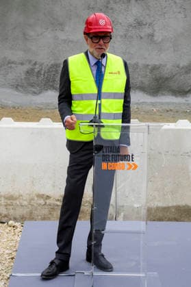 Breakthrough Achieved at Rocchetta Tunnel on Naples Bari Line The breakthrough of the final tunnel face in the Rocchetta Tunnel on the Apice Hirpinia section of the new Naples Bari high-speed and high-capacity line in Apice, Benevento on March, 5 2026. In photo Nicola Meistro Senior Vice President of Operations (Rail) at Webuild Italia ABP16449 Copyright: xAntonioxBalascox