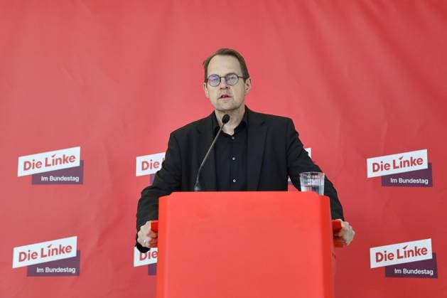 Berlin, Germany, 05 05 2026 German Bundestag Left Party parliamentary group meeting Sören Pellmann, Left Party, makes a press statement Copyright: xdtsxNachrichtenagenturx dts_117857