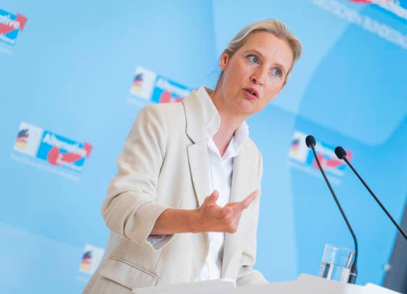 Alice Weidel EUR, Germany, Berlin, 05 05 2026 Press statement Alice Weidel Co-Chairwoman of the AfD parliamentary group in the Bundestag