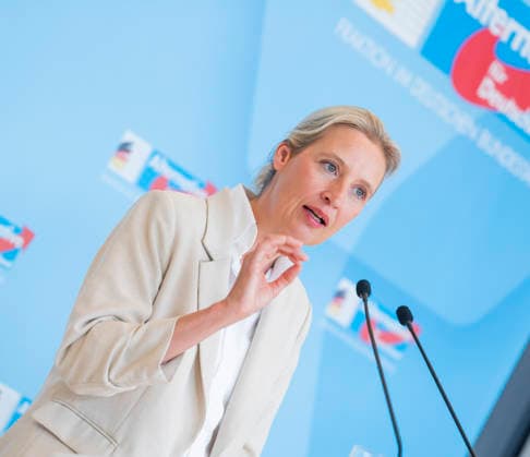 Alice Weidel EUR, Germany, Berlin, 05 05 2026 Press statement Alice Weidel Co-Chairwoman of the AfD parliamentary group in the Bundestag