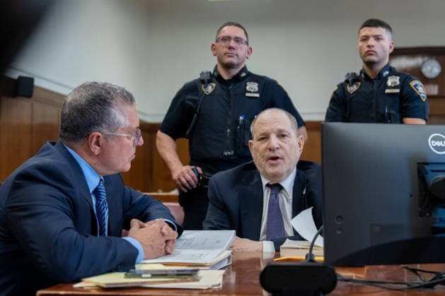 Former Hollywood film producer Harvey Weinstein appears in Manhattan Supreme Court during his re-trial on rape charges in New York City on Tuesday, May 5, 2026. Pool photo by David Dee Delgado  NYX20260505903 DAVIDxDEExDELGADO