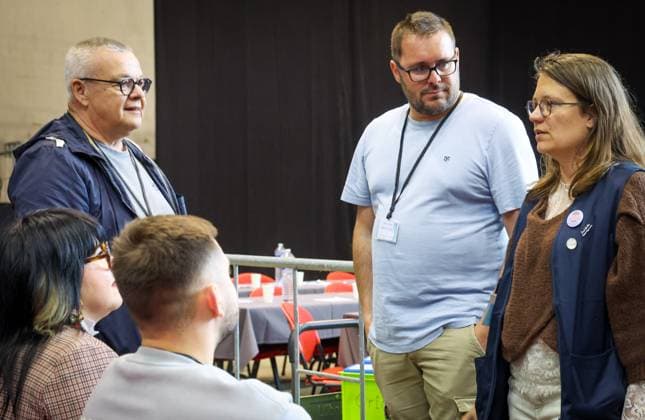 Victim Florian Devise pictured during the second day of the trial of P. and A. Falzone, at the Court of Appeal of Mons, on Tuesday 05 May 2026. The trial of the two men concerns the 2022 tragedy in Strepy-Bracquegnies, where a car plowed into a carnival parade around 5:00. Six people died at the scene, and a seventh months later in the hospital. P. Falzone is charged with seven murder and 81 attempted murder. A. Falzone with failure to render aid to a person in danger.  VIRGINIExLEFOUR 172962949