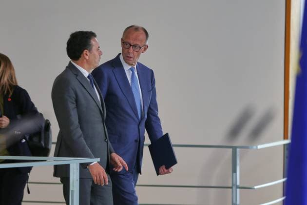 Berlin, Germany, 05 05 2026 Federal Chancellery Reception of the Portuguese Head of Government Luis Montenegro and the German Chancellor Friedrich Merz CDU Copyright: xdtsxNachrichtenagenturx dts_117869