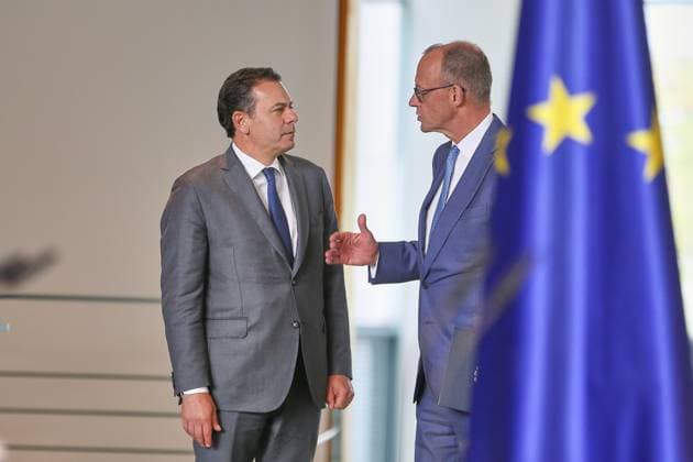 Berlin, Germany, 05 05 2026 Federal Chancellery Reception of the Portuguese Head of Government Luis Montenegro and the German Chancellor Friedrich Merz CDU Copyright: xdtsxNachrichtenagenturx dts_117870