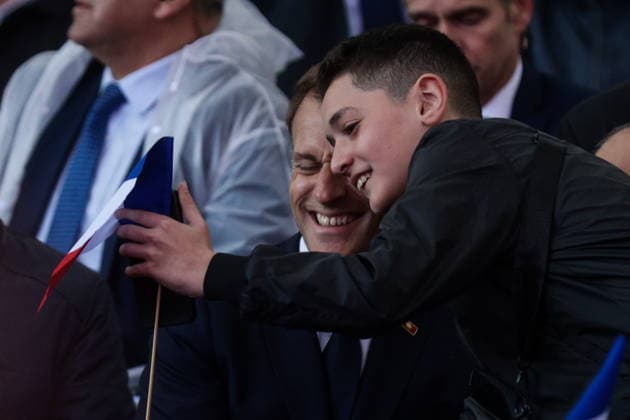 ARMENIA, GYUMRI - MAY 5, 2026: Emmanuel Macron, President of France, attends a concert titled Musical Bridge: Armenia - France and held in Vardanants Square to mark friendship between the two countries. Alexander Patrin TASS  92082382