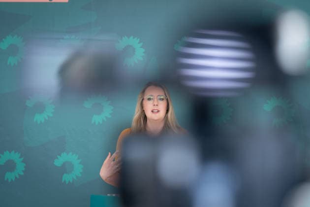 Press statement, Bündnis 90 Die Grünen, Katharina Dröge Press statement, Reichstag building, Bundestag parliamentary group, Bündnis 90 Die Grünen, Chairwoman, Katharina Dröge Berlin Berlin GER