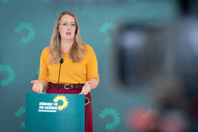 Press statement, Bündnis 90 Die Grünen, Katharina Dröge Press statement, Reichstag building, Bundestag parliamentary group, Bündnis 90 Die Grünen, Chairwoman, Katharina Dröge Berlin Berlin GER