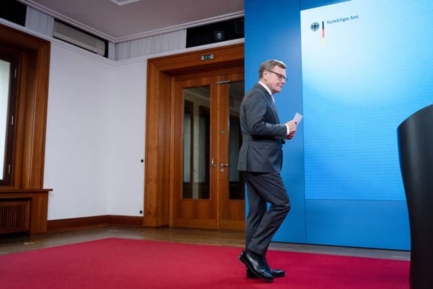 Foreign Minister Johann Wadephul Federal Foreign Office, Berlin, Press conference, Foreign Minister Johann Wadephul Berlin Berlin GER