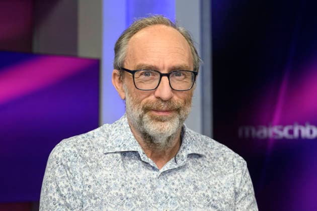 v l Jimmy Wales Wikipedia founder , GER, Berlin, Studio, guest on Maischberger, political talk show, TV, format, with presenter Sandra Maischberger, Das Erste, from Adlershof Am Studio 20, 05 May 2026, Copyright: HMBxMedia UwexKoch