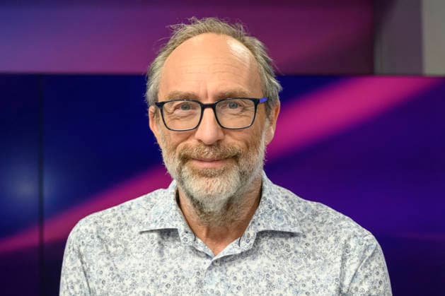 v l Jimmy Wales Wikipedia founder , GER, Berlin, Studio, guest on Maischberger, political talk show, TV, format, with presenter Sandra Maischberger, Das Erste, from Adlershof Am Studio 20, 05 May 2026, Copyright: HMBxMedia UwexKoch