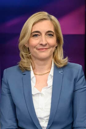 v l Nina Warken, CDU Federal Minister of Health , GER, Berlin, Studio, guest on Maischberger, political talk show, TV, format, with presenter Sandra Maischberger, Das Erste, from Adlershof Am Studio 20, 05 May 2026, Copyright: HMBxMedia UwexKoch