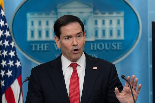 May 5, 2026, Washington, Dc, United States: Secretary of State Marco Rubio hosts the White House press briefing on May 5, 2026. Rubio is taking the place of White House Press Secretary Karoline Leavitt who is on maternity leave. Washington United States - ZUMAl312 20260505_znp_l312_036 Copyright: xAndrewxLeydenx