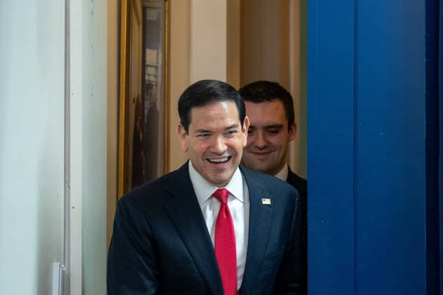May 5, 2026, Washington, Dc, United States: Secretary of State Marco Rubio hosts the White House press briefing on May 5, 2026. Rubio is taking the place of White House Press Secretary Karoline Leavitt who is on maternity leave. Washington United States - ZUMAl312 20260505_znp_l312_028 Copyright: xAndrewxLeydenx