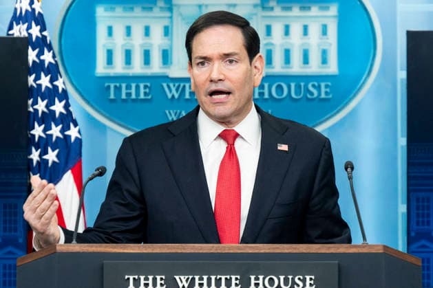 May 5, 2026, Washington, District Of Columbia, USA: U.S. Secretary of State MARCO RUBIO speaking at a press briefing in the White House Press Briefing Room in Washington, DC. Washington USA  - ZUMAb161 20260505_aap_b161_003 Copyright: xMichaelxBrochsteinx