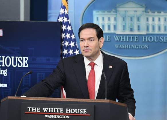 U.S. Secretary of State Marco Rubio WASHINGTON, D.C., UNITED STATES - MAY 5: U.S. Secretary of State Marco Rubio held a press briefing at the White House on current issues in Washington DC, United States on May 5, 2026. Fatih Aktas Anadolu Washington DC United States. Editorial use only. Please get in touch for any other usage.  Copyright: x2026xAnadoluxFatihxAktasx