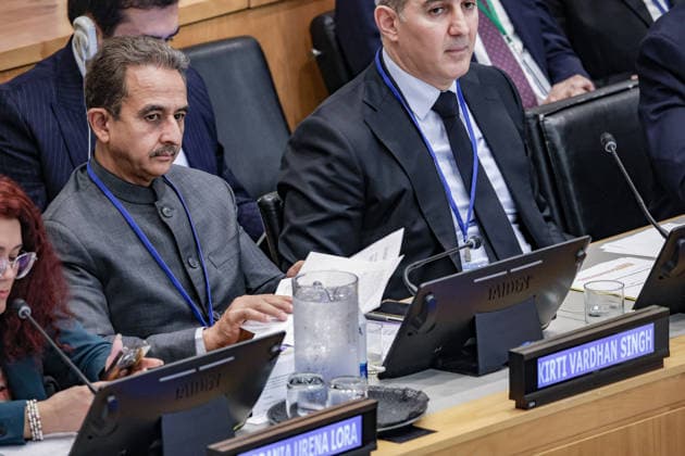 May 5, 2026, New York, New York, USA: KIRTI VARDHAN SINGH, Minister of State for External Affairs of India, attends the second day of the Second International Migration Review Forum (IMRF) at UNHQ. The forum brings together governments, representatives and stakeholders to discuss migration governance, international cooperation, migrant protection and the challenges shaping global migration. New York USA - ZUMAo116 20260505_znp_o116_054 Copyright: xBiancaxOterox