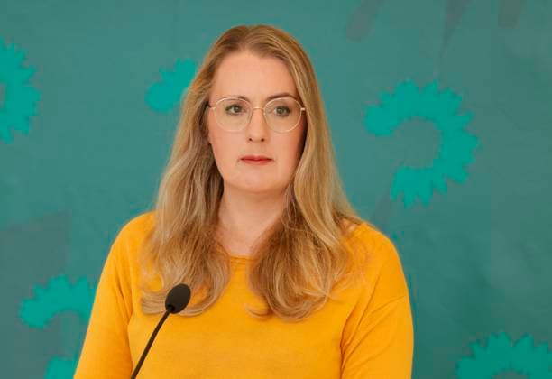 Germany, Berlin, Reichstag, parliamentary group Bündnis 90 Die Grünen, parliamentary group meeting and statement with Katharina Dröge