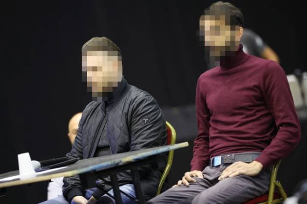Accused Paolo Falzone and Antonino Falzone pictured during and the third day of the trial of P. and A. Falzone, at the Court of Appeal of Mons, on Wednesday 06 May 2026. The trial of the two men concerns the 2022 tragedy in Strepy-Bracquegnies, where a car plowed into a carnival parade around 5:00. Six people died at the scene, and a seventh months later in the hospital. P. Falzone is charged with seven murder and 81 attempted murder. A. Falzone with failure to render aid to a person in danger.  VIRGINIExLEFOUR 173004008