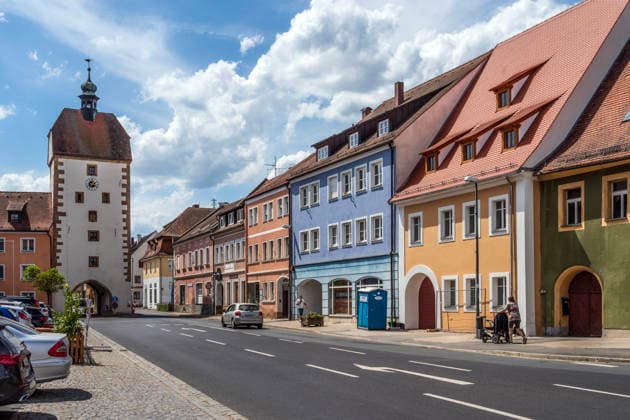 Planned US troop withdrawal from the Upper Palatinate Marketplace in Vilseck, Bavaria, May 5, 2026 Germany, Vilseck, Upper Palatinate, May 5, 2026, Marketplace in Vilseck, 5,000 US soldiers are to be withdrawn from the