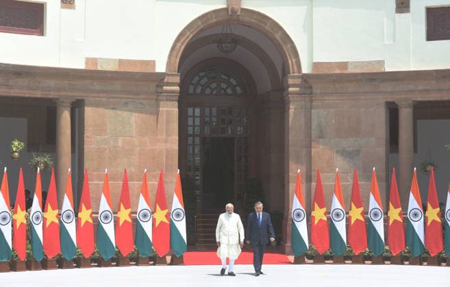 India - Vietnam To Lam, President of Vietnam meets Prime Minister Narendra Modi in New Delhi, India on Wednesday May 06, 2026. The two leaders are expected to hold wide-ranging discussions covering bilateral cooperation, as well as regional and global issues. New Delhi Delhi India Copyright: xSondeepxShankarx