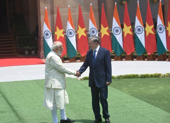 India - Vietnam To Lam, President of Vietnam meets Prime Minister Narendra Modi in New Delhi, India on Wednesday May 06, 2026. The two leaders are expected to hold wide-ranging discussions covering bilateral cooperation, as well as regional and global issues. New Delhi Delhi India Copyright: xSondeepxShankarx