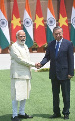 India - Vietnam To Lam, President of Vietnam meets Prime Minister Narendra Modi in New Delhi, India on Wednesday May 06, 2026. The two leaders are expected to hold wide-ranging discussions covering bilateral cooperation, as well as regional and global issues. New Delhi Delhi India Copyright: xSondeepxShankarx