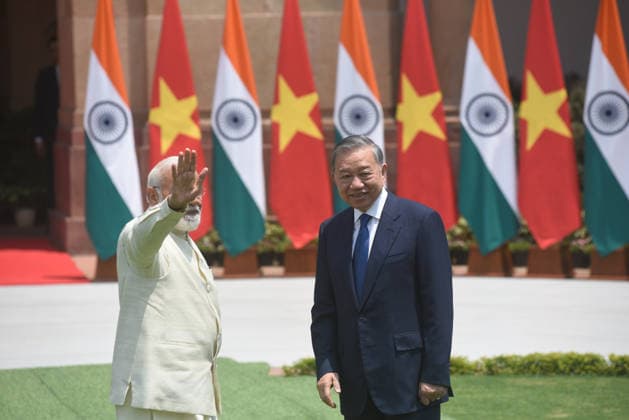 India - Vietnam To Lam, President of Vietnam meets Prime Minister Narendra Modi in New Delhi, India on Wednesday May 06, 2026. The two leaders are expected to hold wide-ranging discussions covering bilateral cooperation, as well as regional and global issues. New Delhi Delhi India Copyright: xSondeepxShankarx
